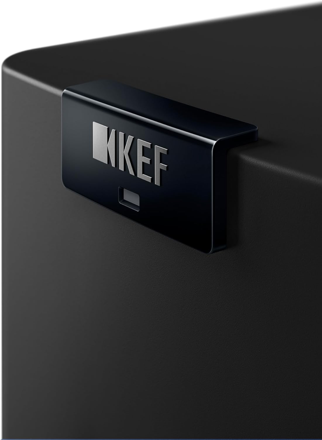 KEF LS60 Wireless floorstanding speakers with sleek black finish and modern design, showcasing their slim profile and high-quality build.