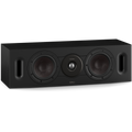 DALI Sonik Cinema center speaker with sleek black design, featuring multiple speaker drivers for home theater sound.