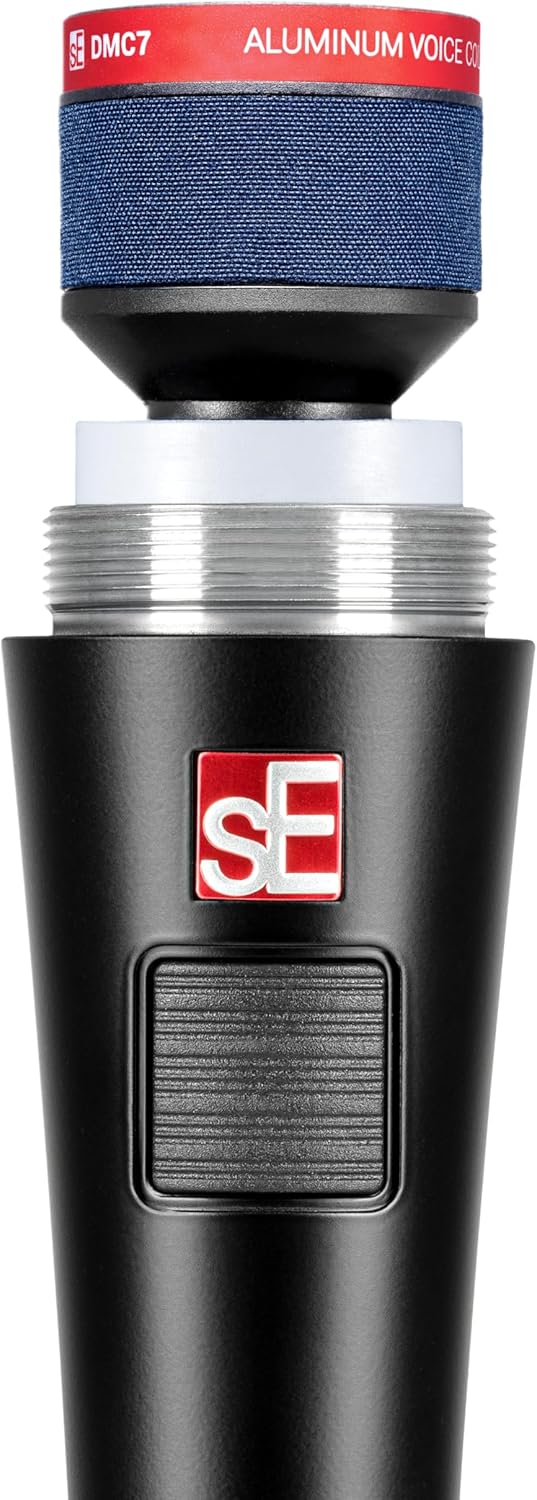 SE Electronics V7 PTT dynamic microphone with push-to-talk button, professional audio equipment for broadcasting and recording