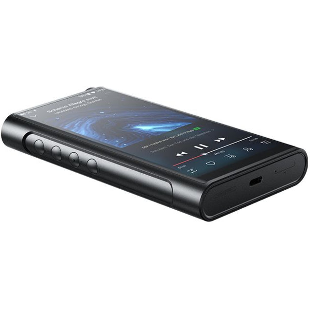 FiiO M15S portable music player with large touchscreen display and sleek black design, showcasing high-resolution audio capabilities
