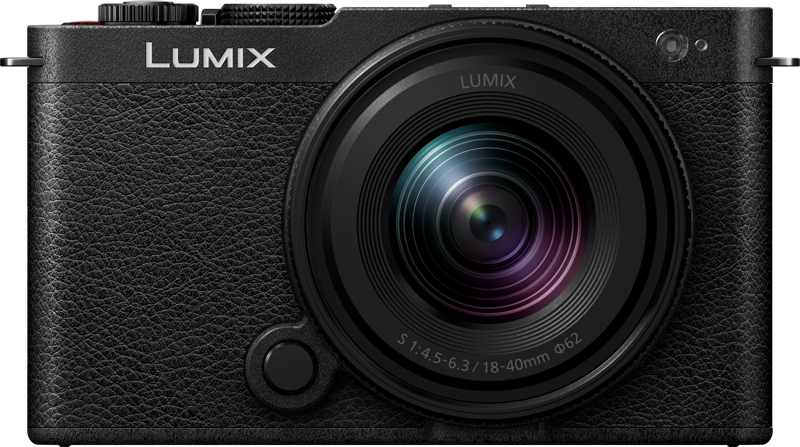 Panasonic Lumix S9 mirrorless camera with 18-40mm f/4.5-6.3 lens for high-quality video and photography.