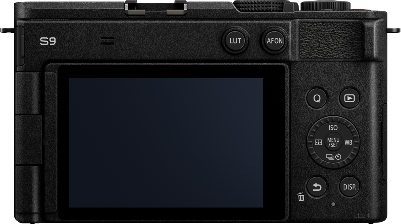 Panasonic Lumix S9 mirrorless camera with 18-40mm f/4.5-6.3 lens for professional video recording and photography.