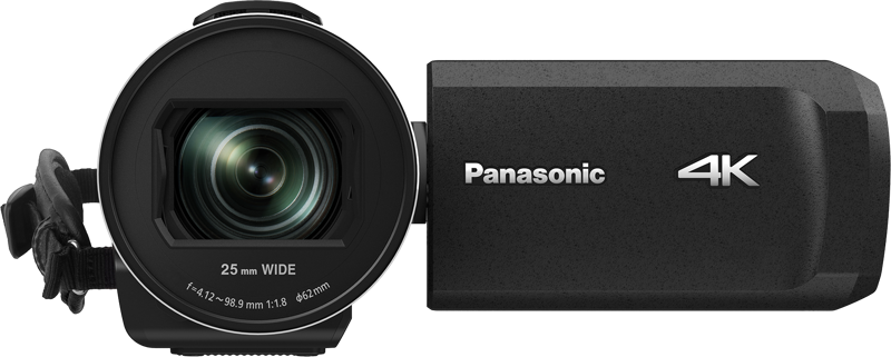 Panasonic HC-VX3 camcorder with 4K video recording, compact design, and adjustable lens for high-quality family and travel videos.