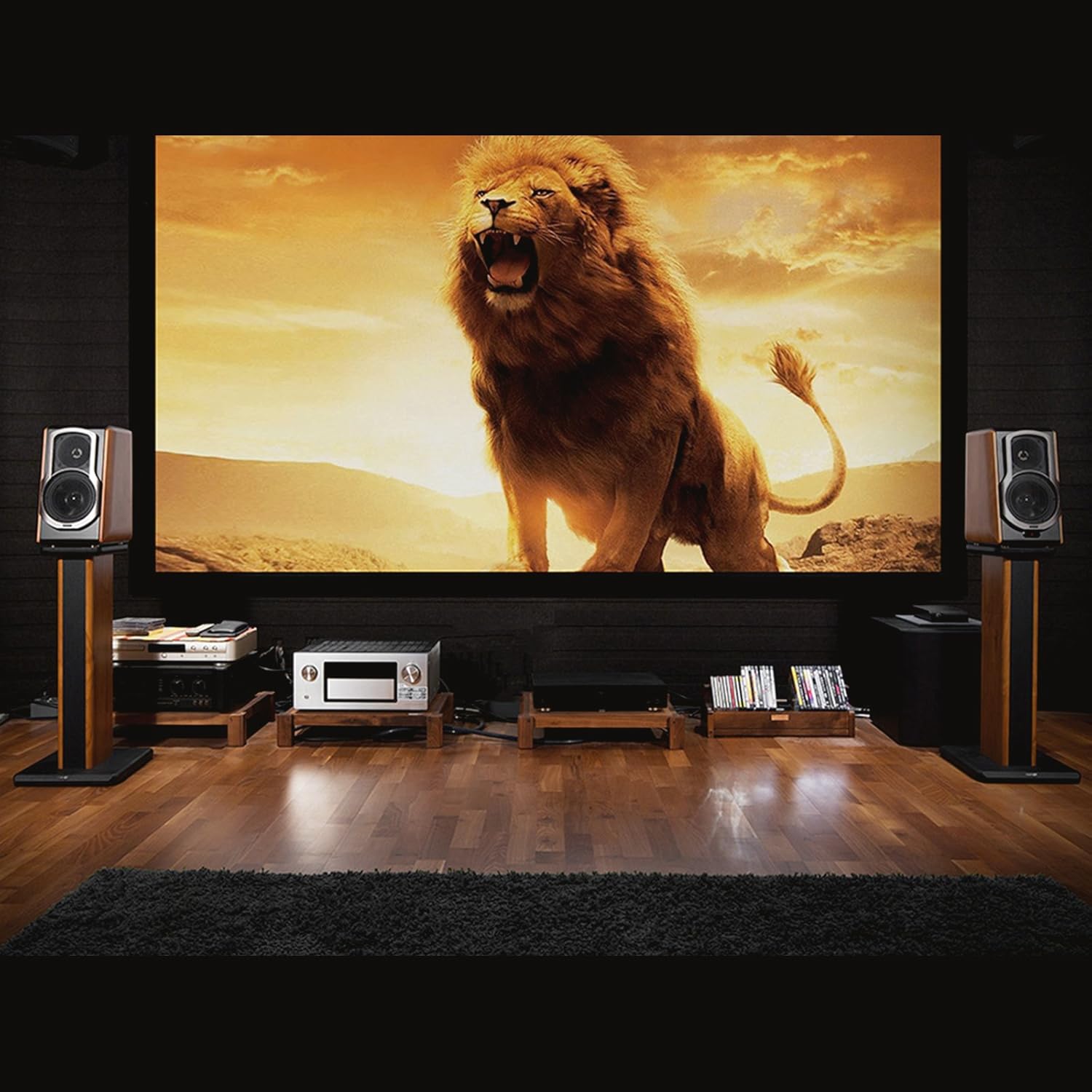 Edifier SS02 studio monitor speaker stands with adjustable height and stable base for optimal audio placement.