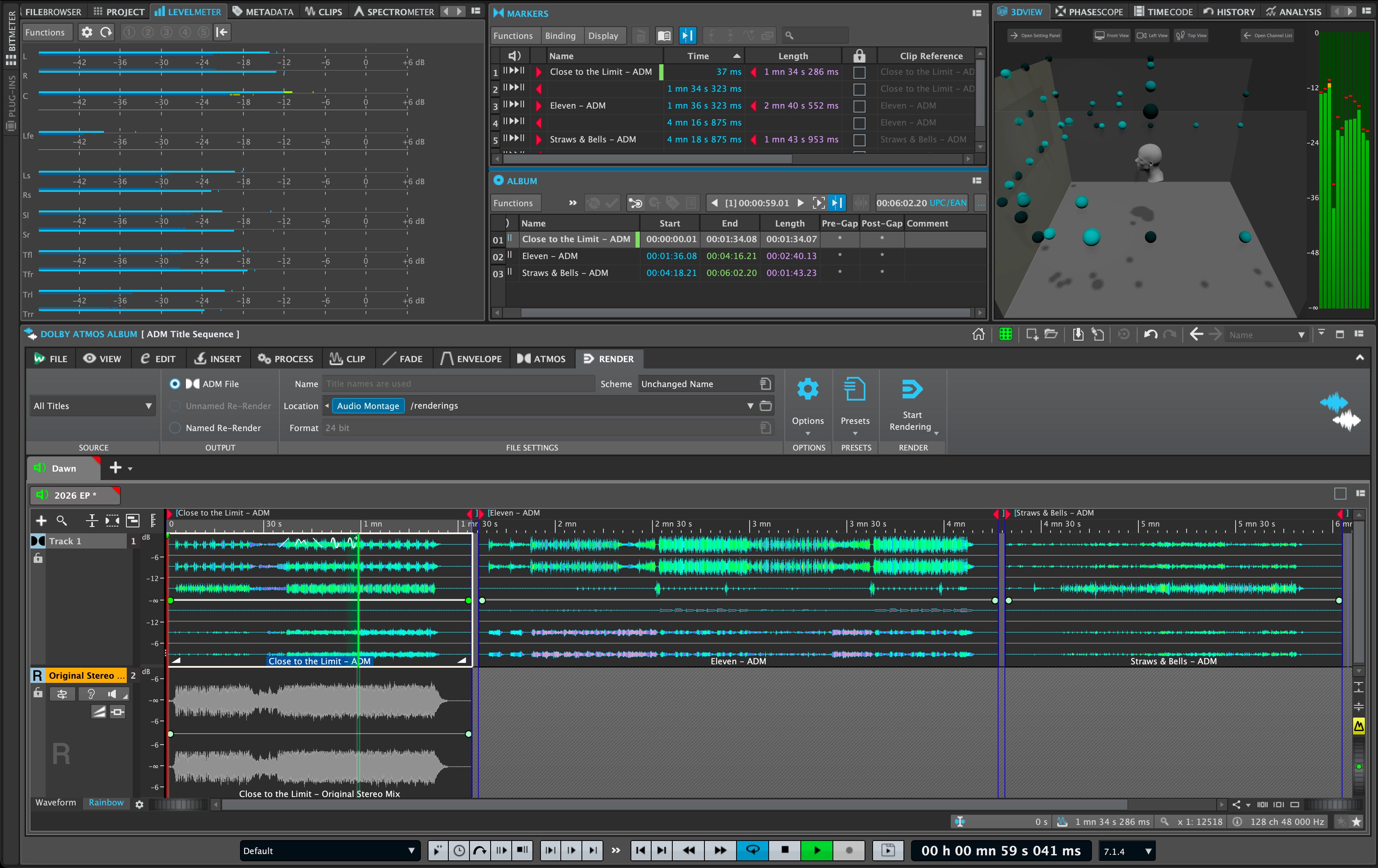 Steinberg WaveLab Pro 13 DAW software interface with audio editing tools and waveform display.