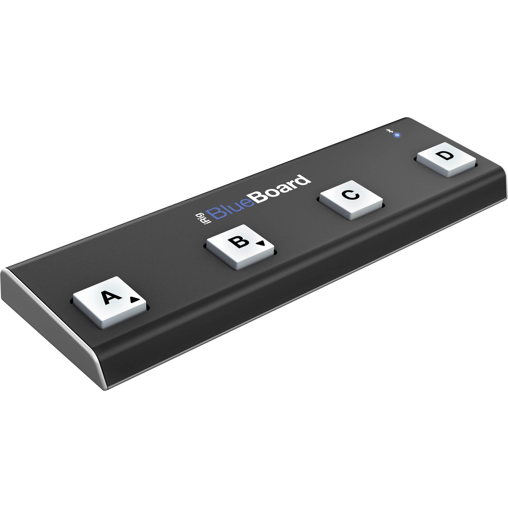 IK Multimedia iRig Blueboard MIDI footswitch pedal with four programmable footswitches for guitar and music control.