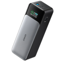 Anker 737 Power Bank PowerCore 24K portable charger with digital display and multiple USB ports for fast device charging.
