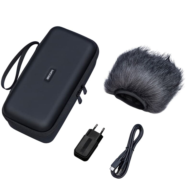 Zoom APH-5s digital recorder with slant ergonomic design, compact portable device for high-quality audio recording.
