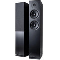 Argon Audio Forus 55 passive floorstanding speakers in black with a sleek design and multiple speaker drivers.