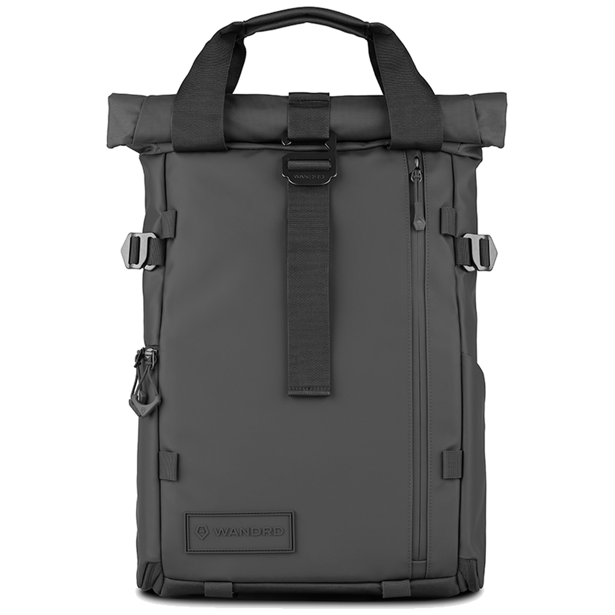 Wandrd Prvke 15L photo bundle camera bag in black, front view showing durable design for video equipment storage.