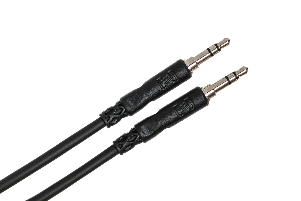 Hosa CMM-100 3.5mm TRS - 3.5mm TRS Stereo cable, angled connector view