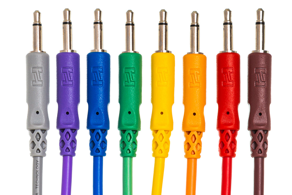 Hosa CMM-800 3.5mm TS Unbalanced Patch Cables cable, 3.5mm TS connectors close-up