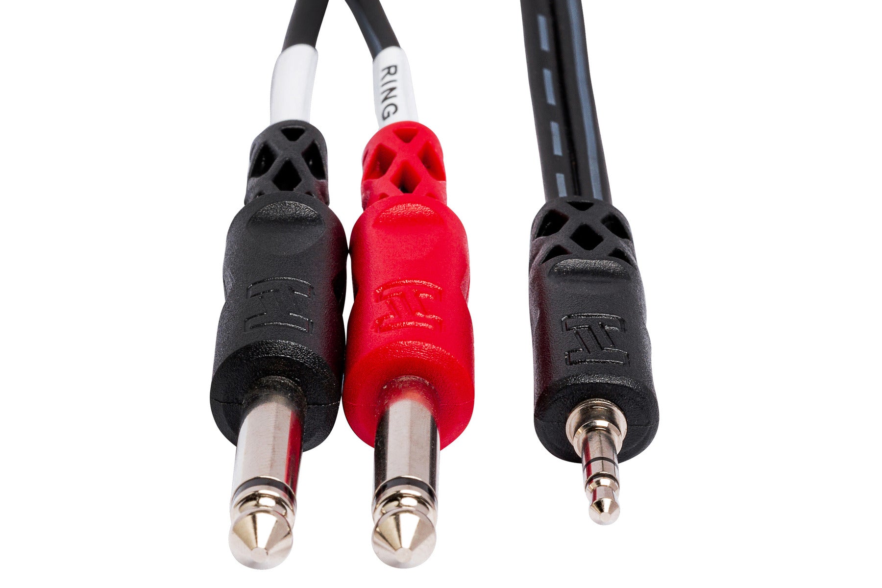 Hosa CMP-150 3.5mm TRS - Dual 6.3mm TS Stereo Breakout cable, front view
