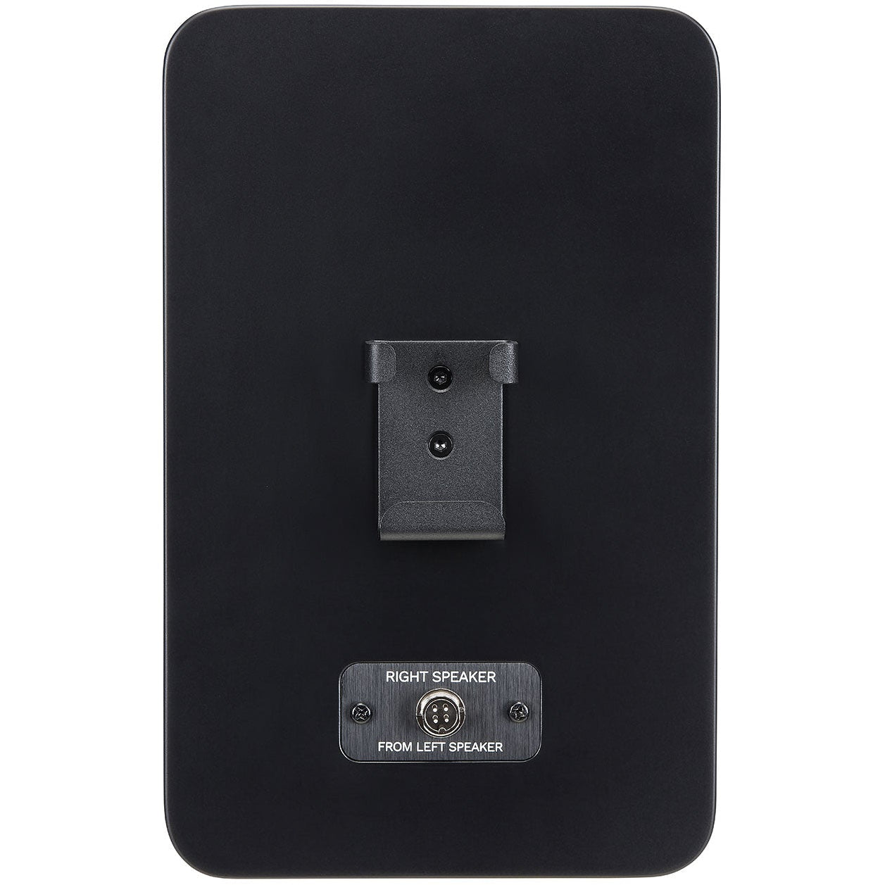 Fyne Audio Cubitt 5 active bookshelf speakers in midnight black with rear ports and sleek design.