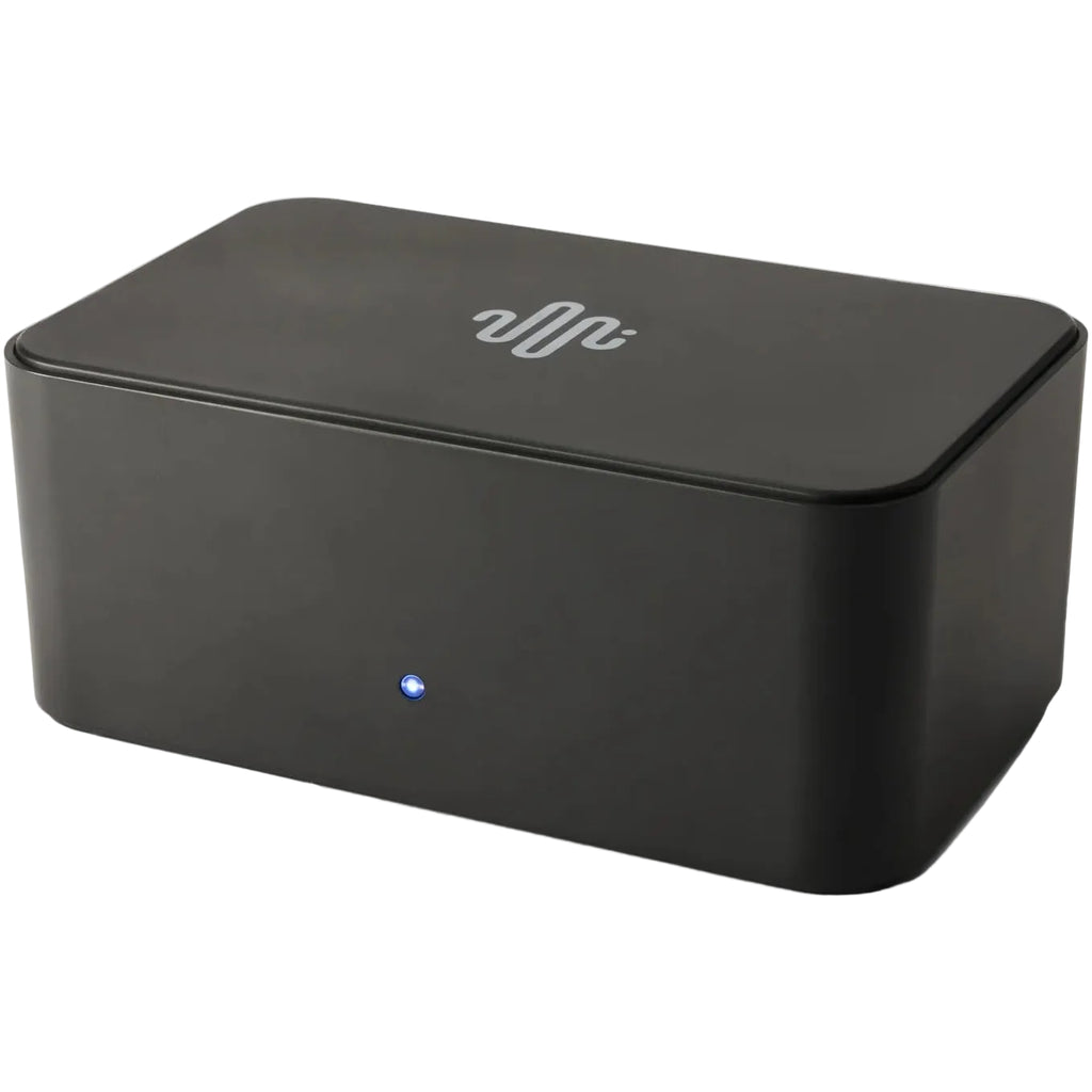 Essentials BT3 Connect Bluetooth and Wi-Fi audio receiver with compact design and connection ports, ideal for wireless audio streaming.