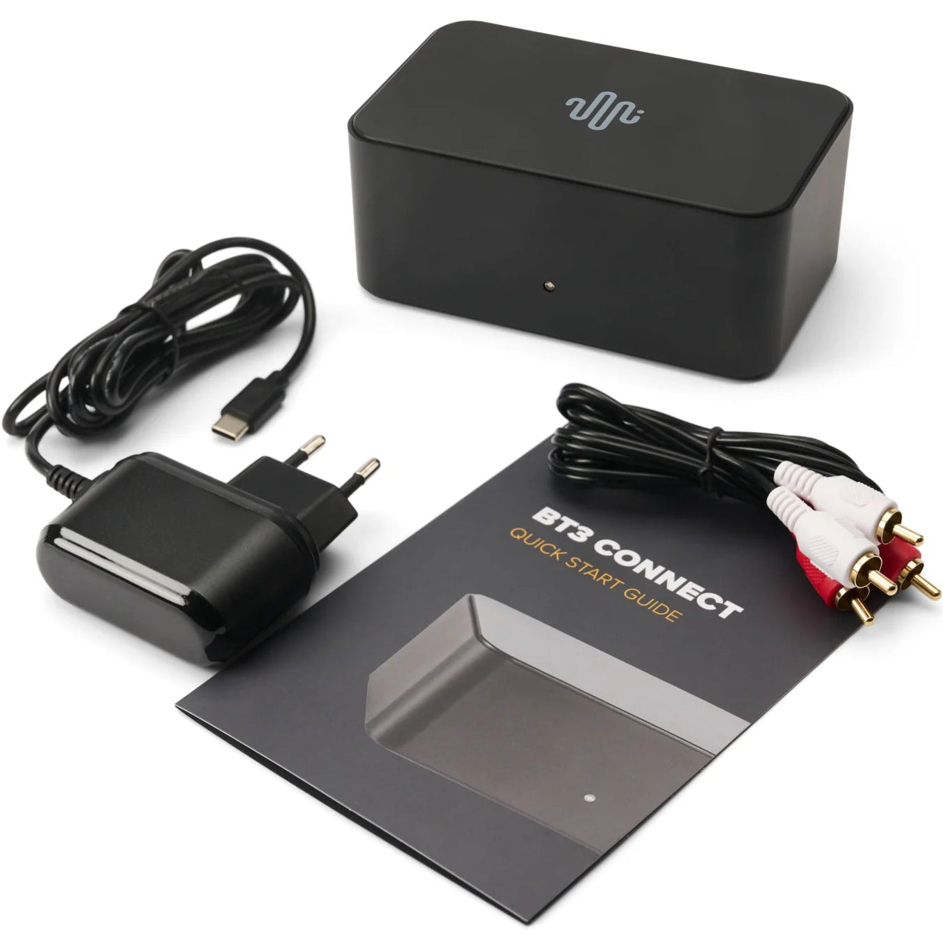 Essentials BT3 Connect Bluetooth and Wi-Fi audio receiver with compact design and easy connectivity.
