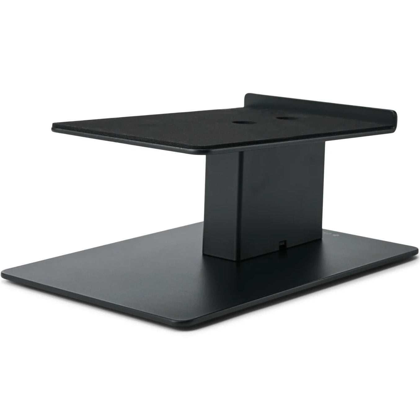 Essentials Kontur 10 speaker stands in black, sturdy metal construction with adjustable height for optimal audio setup.