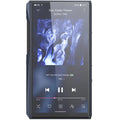 FiiO M23 portable music player in blue with a sleek display and control buttons, designed for high-quality audio playback.