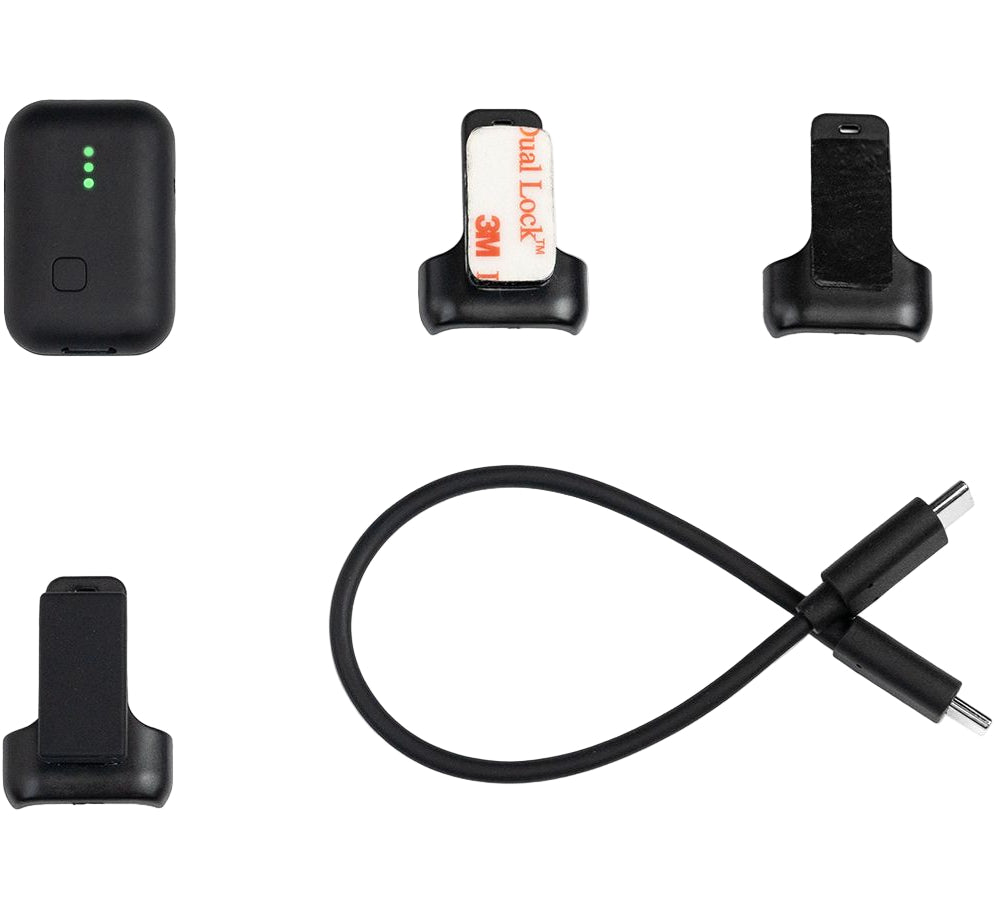 Instamic Pro Plus C Mono portable recorder with accessories shown in the box, compact and lightweight audio recording device by Instamic.