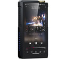 FiiO M27 portable music player with sleek black design, touchscreen display, and multiple control buttons on the front.