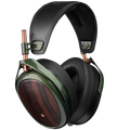 Meze Audio Strada wired headphones with sleek design, over-ear cushions, and adjustable headband for comfortable listening.