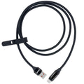 myVolts USB-A to USB-C PD cable with LCD power meter showing voltage and current readings, designed for fast charging and data transfer.