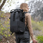 Black Wandrd PRVKE bag designed for video equipment storage, showcasing its sleek, durable construction and multiple compartments.