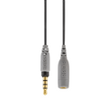 Rode SC1 SmartLav+ 6m cable for microphones, showing the black audio adapter with connectors for professional audio recording.