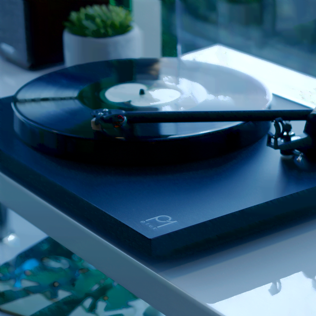 Rega Planar 1 Plus turntable, matte, in use