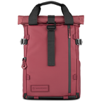 Wandrd Prvke 15L photo bundle bag in burgundy, front view showcasing durable design and spacious compartments for video equipment.
