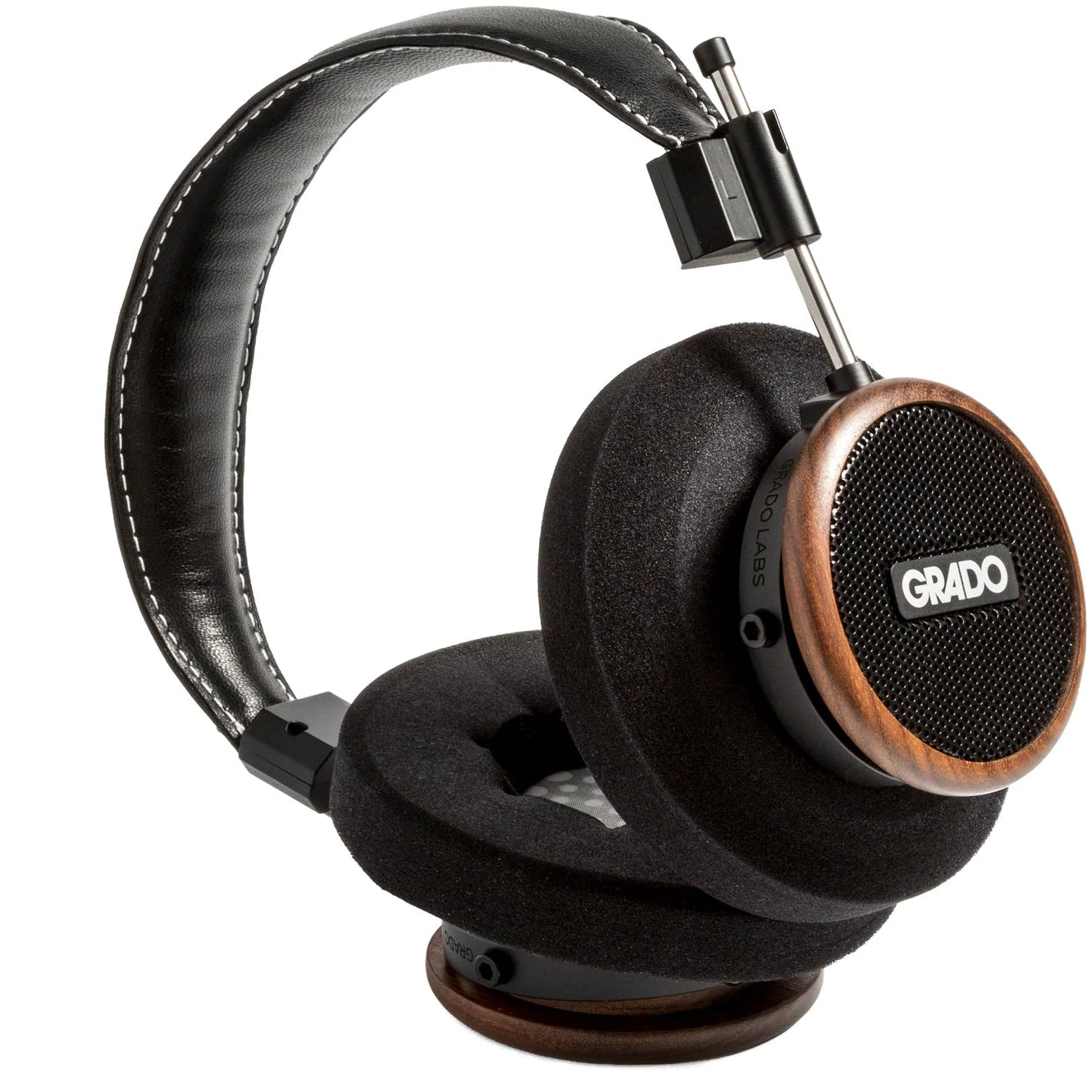 Wired Grado Signature S550 headphones with over-ear design and sleek black finish, featuring adjustable headband and plush ear cushions.