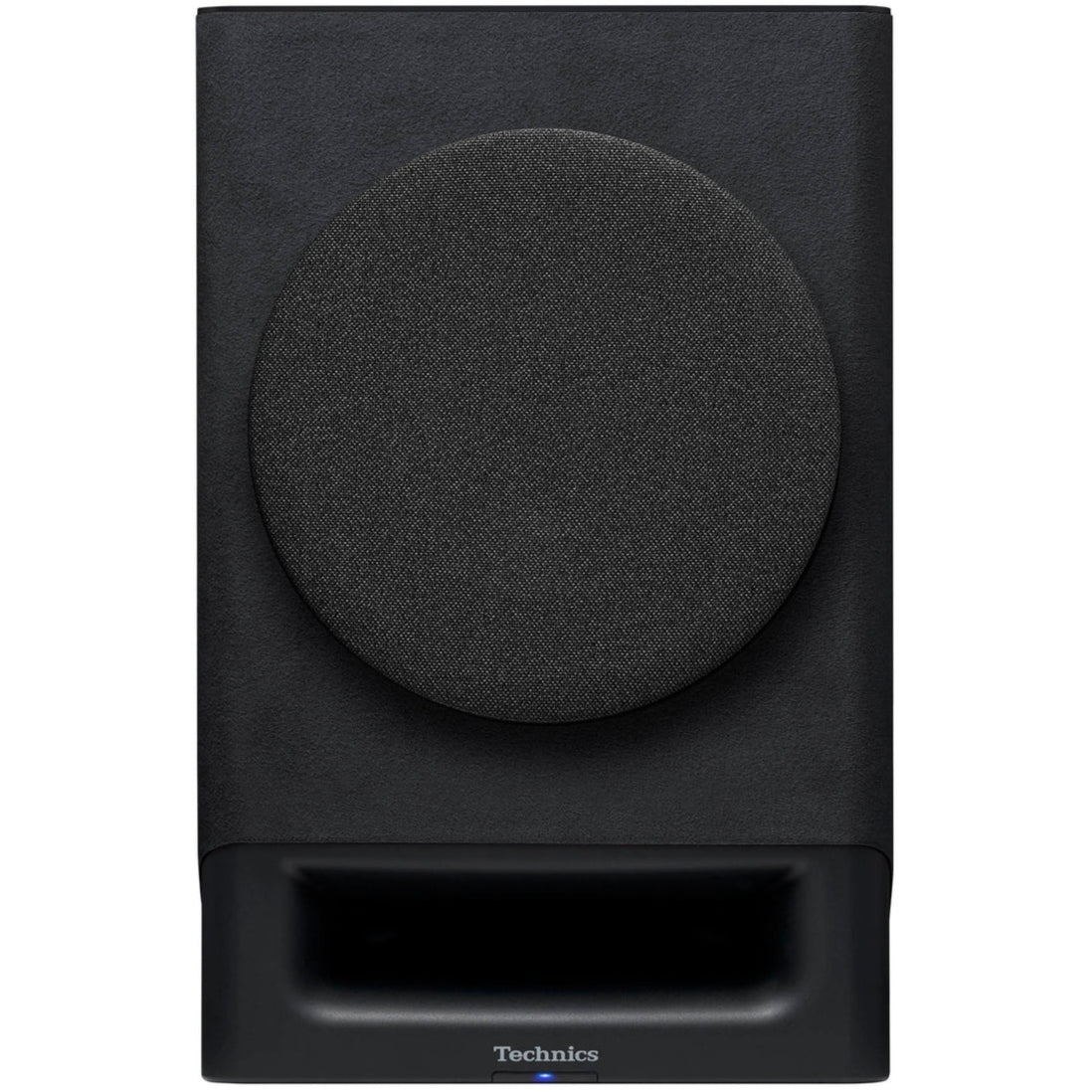 Black Technics SC-CX700 active bookshelf speakers with front grille and control panel visible in the image.