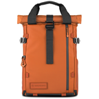 Wandrd Prvke 15L orange photo bundle bag with front view, designed for video equipment and camera gear storage.