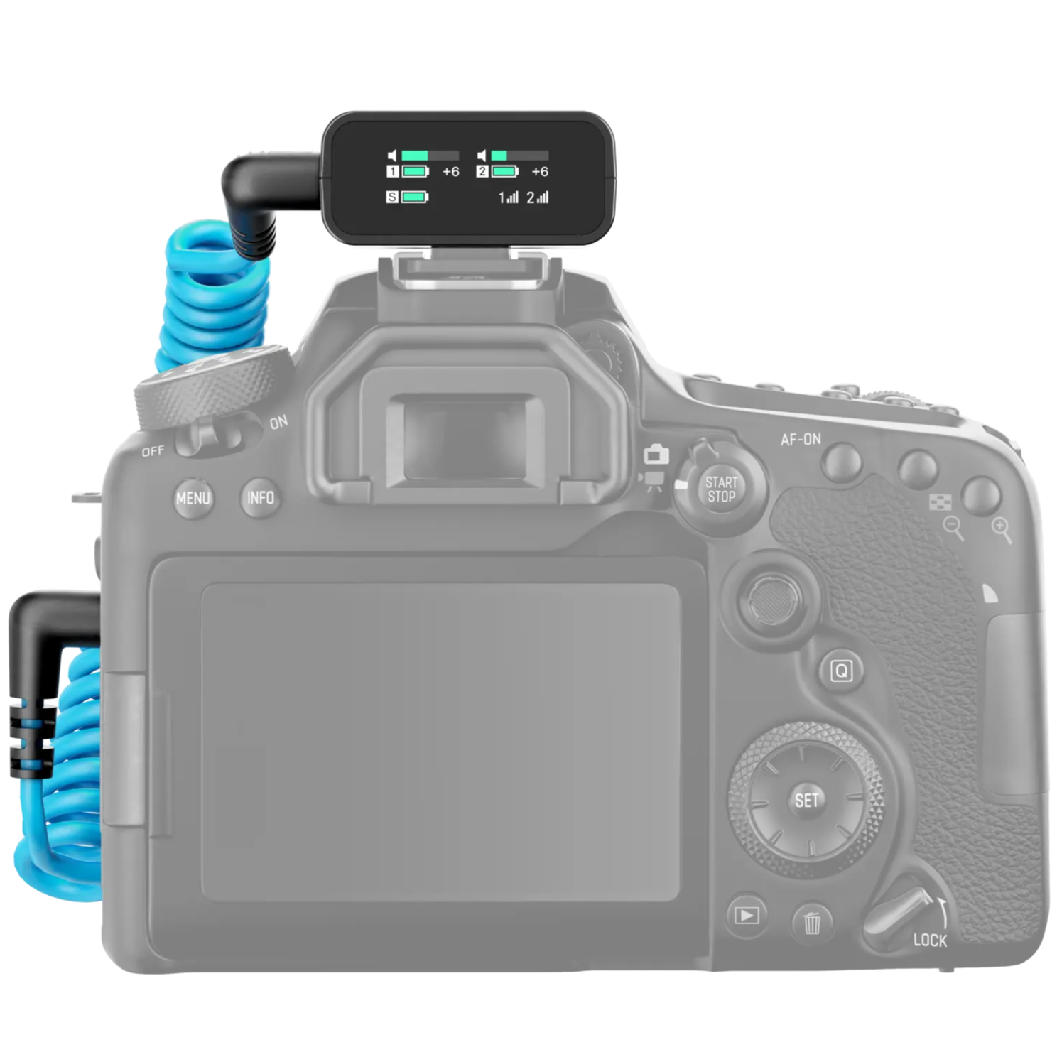 Sennheiser Profile Wireless creator microphone system with transmitter and receiver, professional wireless audio setup.