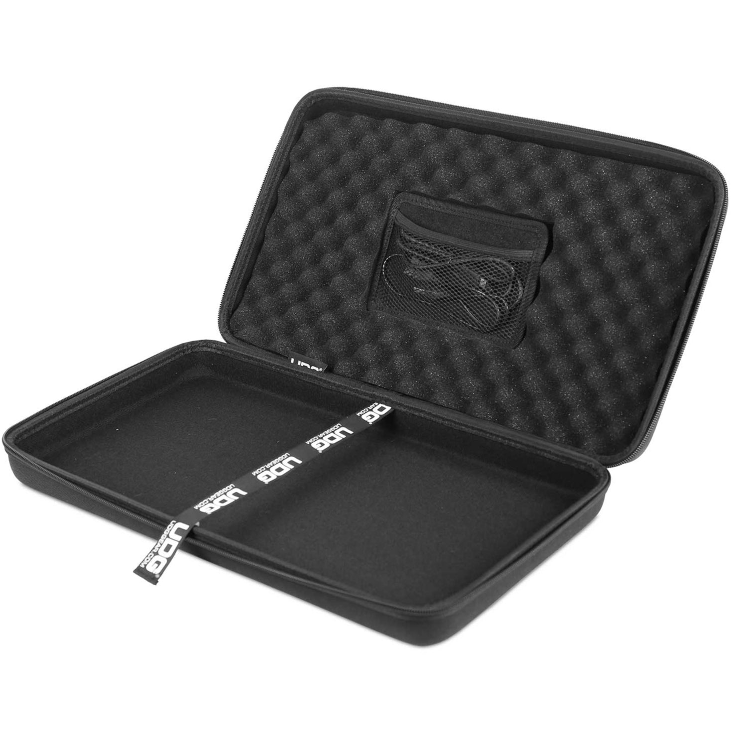 UDG Creator AlphaTheta DDJ-FLX2 black DJ hardcase with padded interior and sturdy exterior, designed for DJ equipment protection.