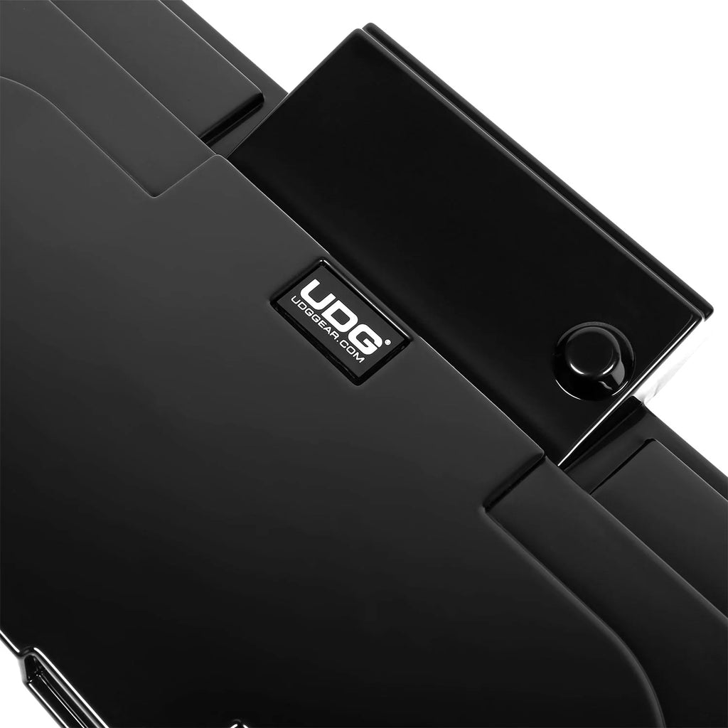 UDG Ultimate DJ equipment cover for Denon DJ SC Live 4, black protective case for DJ gear, durable and form-fitting.