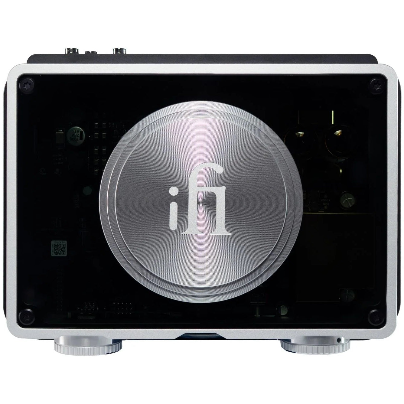 iFi Audio iDSD Phantom headphone amplifier and DAC with sleek design and multiple connection options, visible controls and ports.