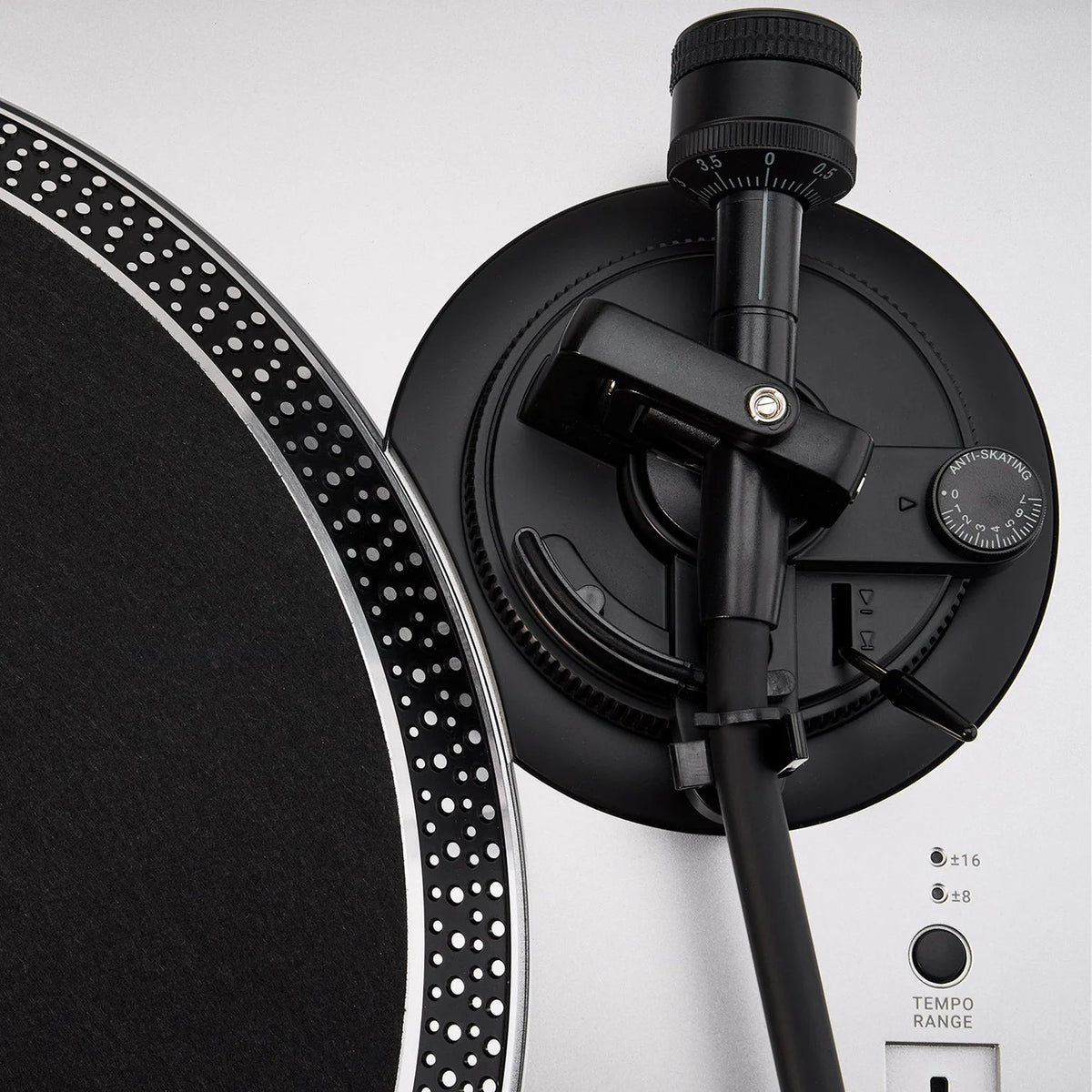 Vestlyd Vestlyd Pro T1 DJ turntables with sleek black finish, professional controls, and high-quality platter for DJing and mixing.
