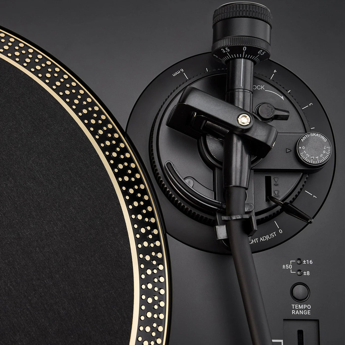 Vestlyd Vestlyd Pro T2 turntable in black with sleek controls and modern design, perfect for high-quality audio playback.