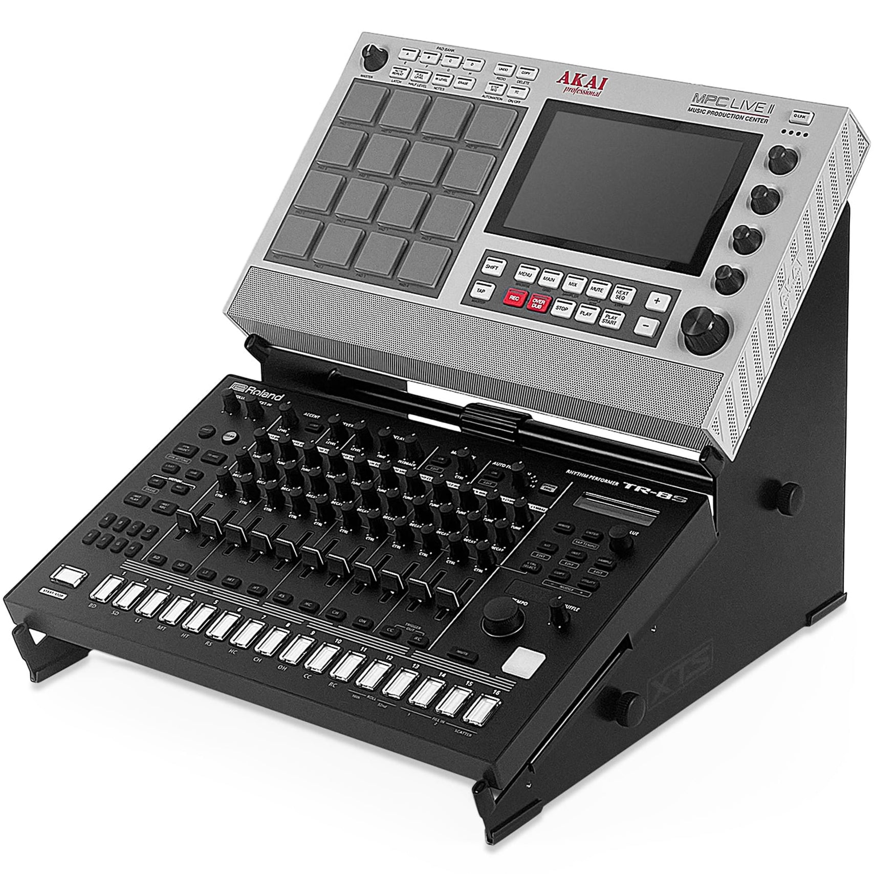 Analog Cases XTS Stand 2-Tier keyboard stand with adjustable height and sturdy metal construction for music setups.