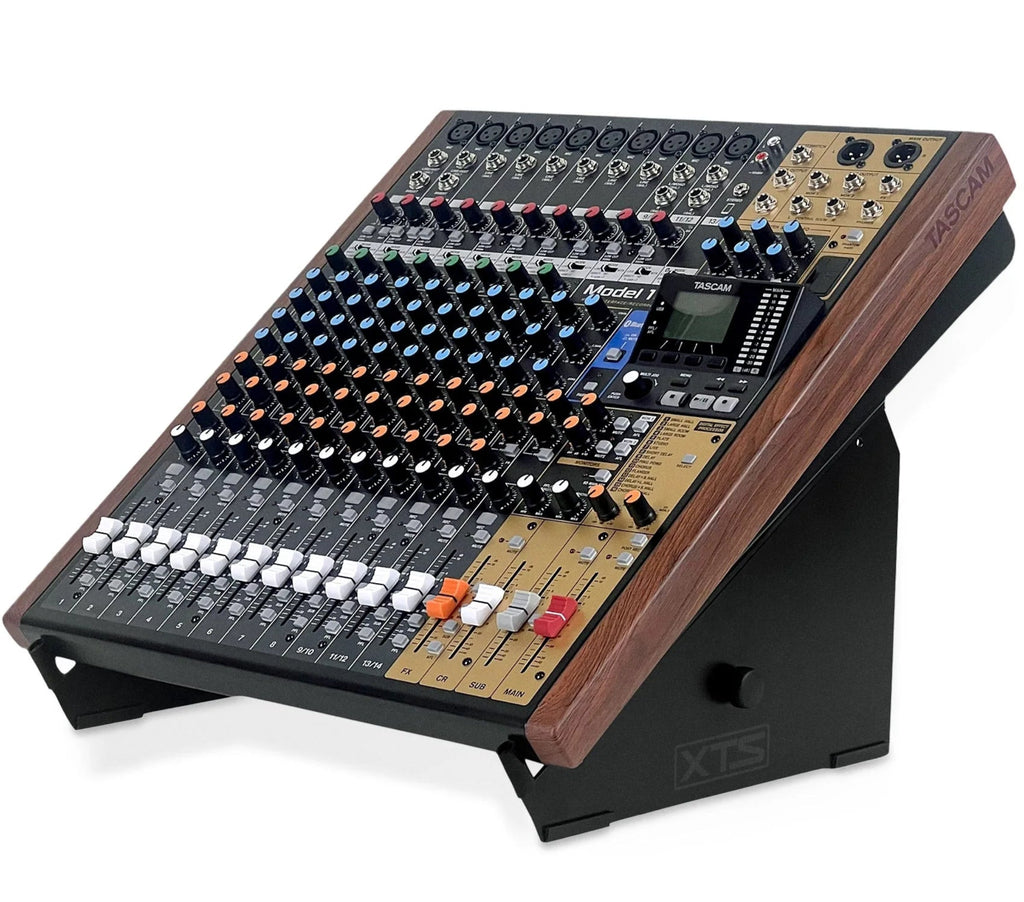 Analog Cases XTS Stand XL for keyboards, sturdy metal frame with adjustable height and black finish, supporting large keyboard setups.