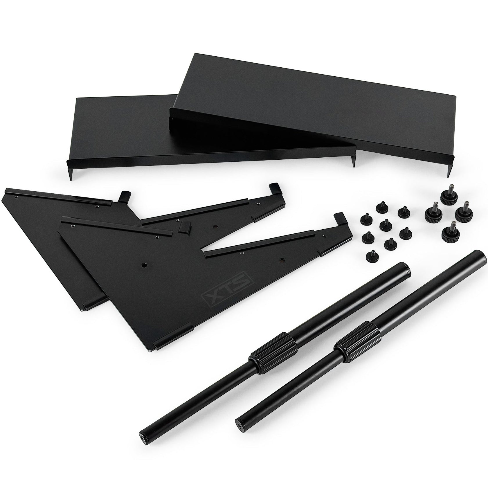 Analog Cases XTS Duo-Flex Mini keyboard stand bundle showing two adjustable stands with sleek black design and compact size.