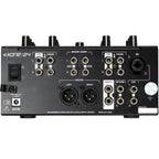 Rear view of the Allen & Heath Xone:24 DJ mixer showing input and output connections.