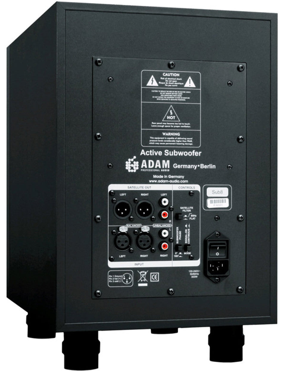 Adam Audio Sub8 subwoofers, front