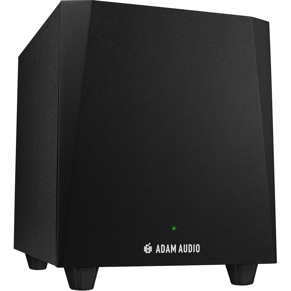 Adam Audio T10s subwoofer, in black, front view