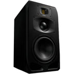 Adam Audio S3V mid-field and main monitors shown, featuring sleek design and professional audio equipment for studio monitoring.