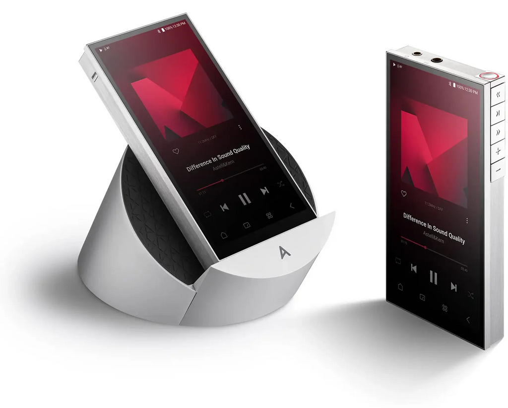 Astell&Kern PD10 portable music player with sleek design and digital display, showcasing high-quality audio device.