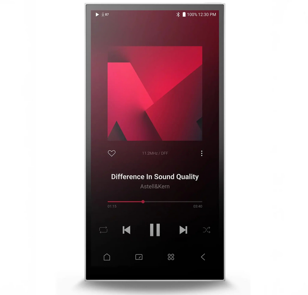 Astell&Kern PD10 portable music player with sleek black design and touch screen display, showcasing high-resolution audio capabilities.