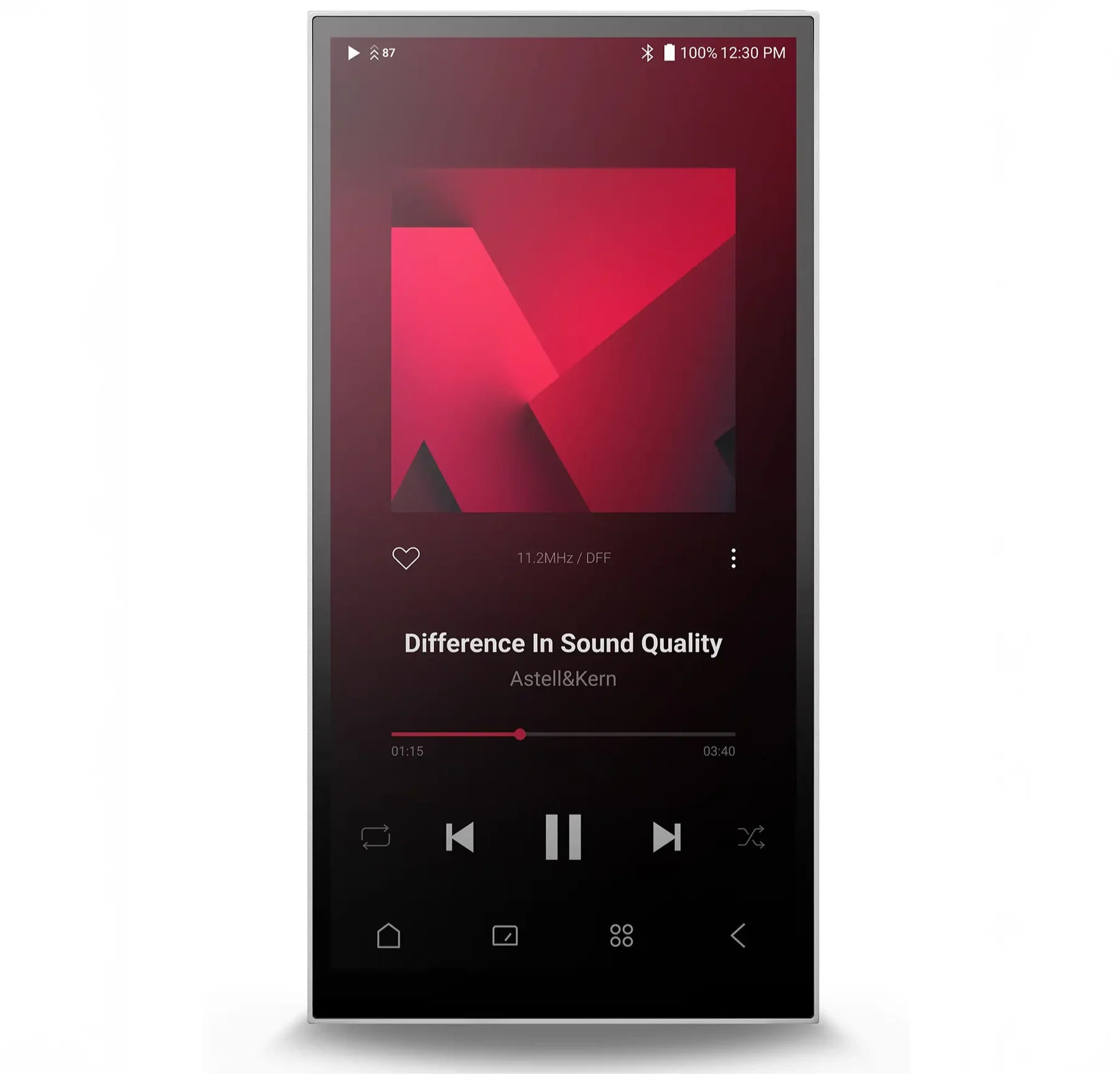 Astell&Kern PD10 portable music player with sleek black design and touch screen display, showcasing high-resolution audio capabilities.