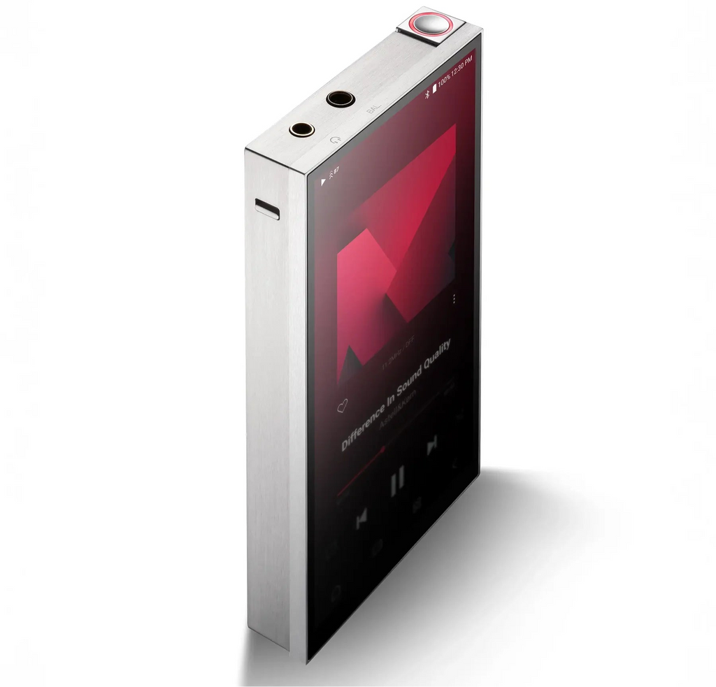 Astell&Kern PD10 portable music player with sleek design and touch screen, showcasing its compact and modern appearance.